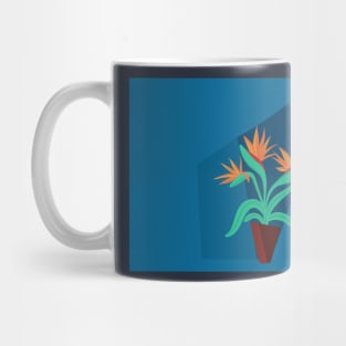 Bird of Paradise Flowers Bouquet Vase Mug